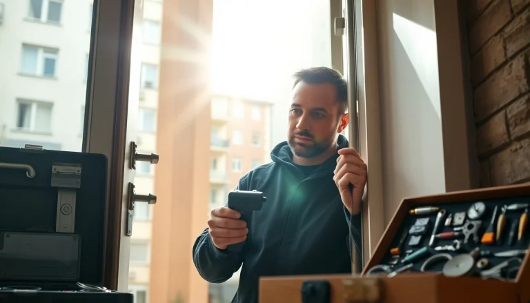 Schlüsselnotdienst Mannheim: Professioneller Schlüsseldienst mit Hightech-Werkzeugen für eine schadensfreie Türöffnung.