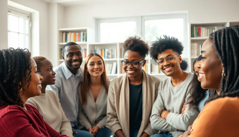 Engaging scene of mental health awareness discussion emphasizing community support and understanding.