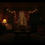 Die emotionale Tiefe des Stranger Things Finales dargestellt in einem nostalgischen Setting der 1980er Jahre mit Vintage-Dekor und D&D-Elementen.